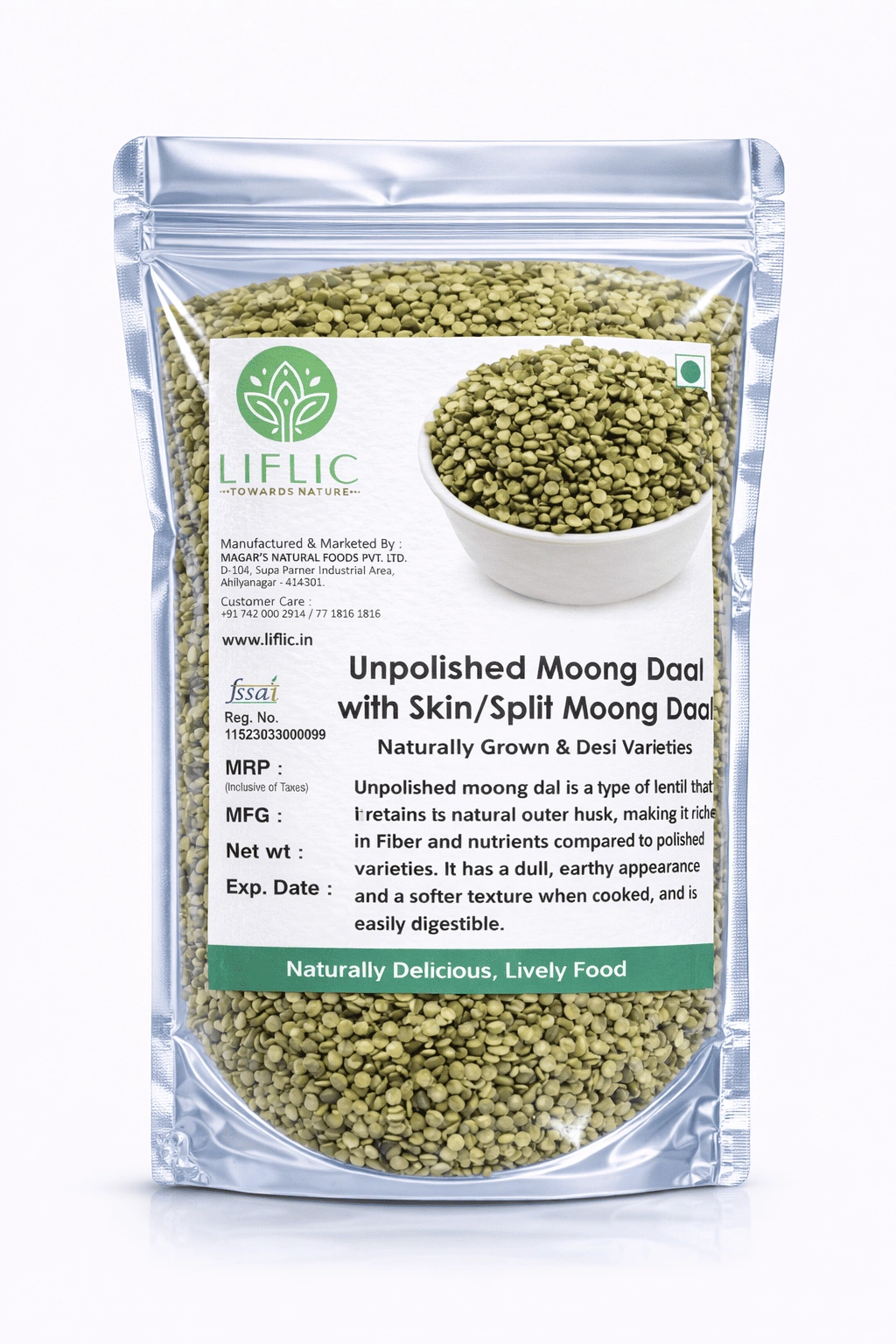 unpolished slipt moong dal